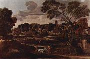 Nicolas Poussin Landschaft mit dem Begrabnis des Phokos oil painting reproduction